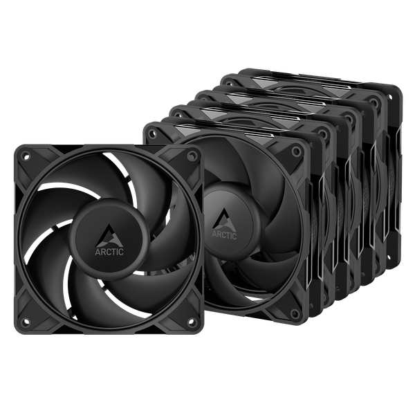 ARCTIC P12 Pro PST 120mm 3000RPM 5 Pack Black Case Fans