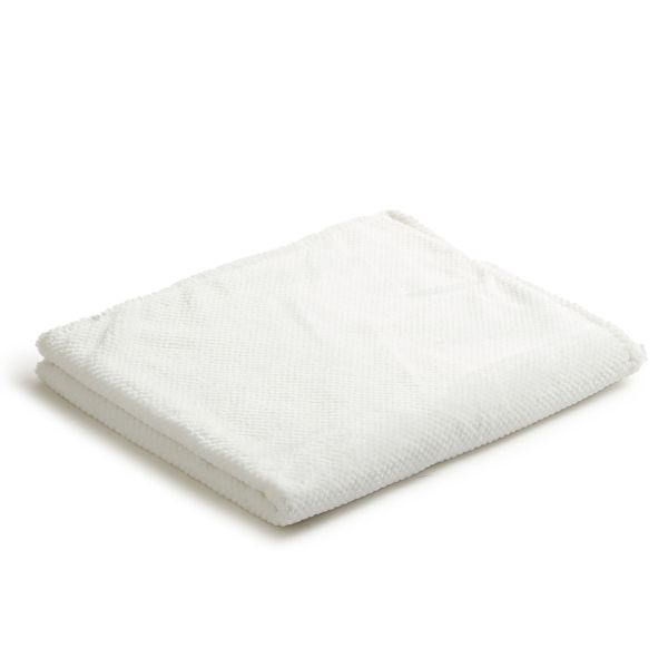 George &amp; Mason Baby - Sherpa Waffle Throw Blanket - White