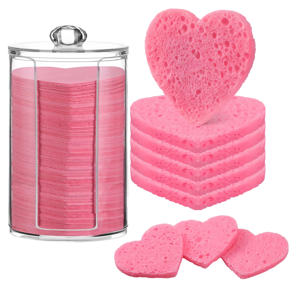 Caseme 50Pack Wood Pulp Facial Sponges Compressed Makeup Removal Cleansing