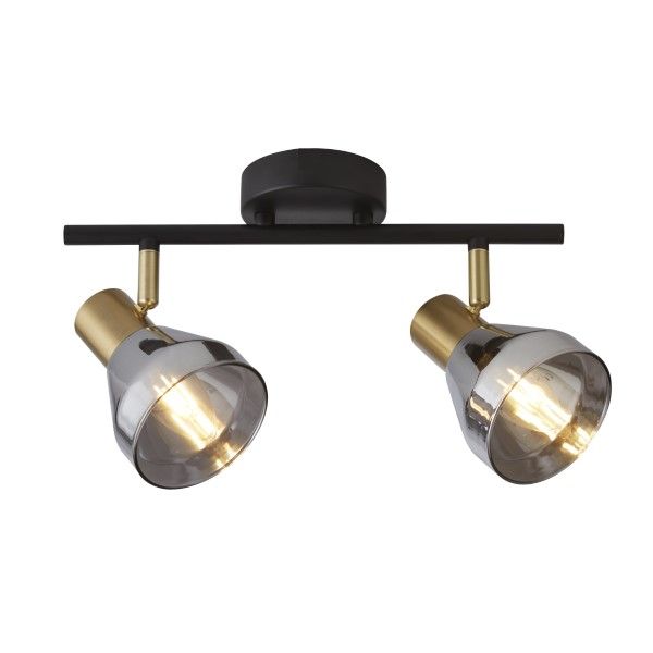 The Lighting Warehouse - Spot Drake 2 light Bar Black
