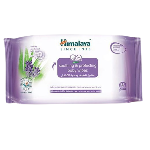 Himalaya Soothing &amp; Protecting Baby Wipes 56 Piece - 3 Pack