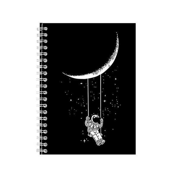 Astronaut Swinging on the Moon Notebook Gift Idea A4 Notepad Pad 26
