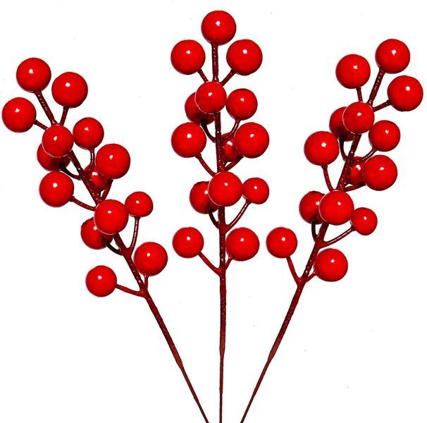 Jack Artificial Red Holly Berries Pack of 3