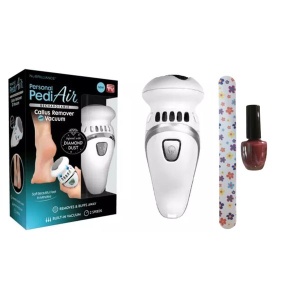 Rechargeable Foot Callus Remover &amp; Vacuum with Nail Polish and File - DL011