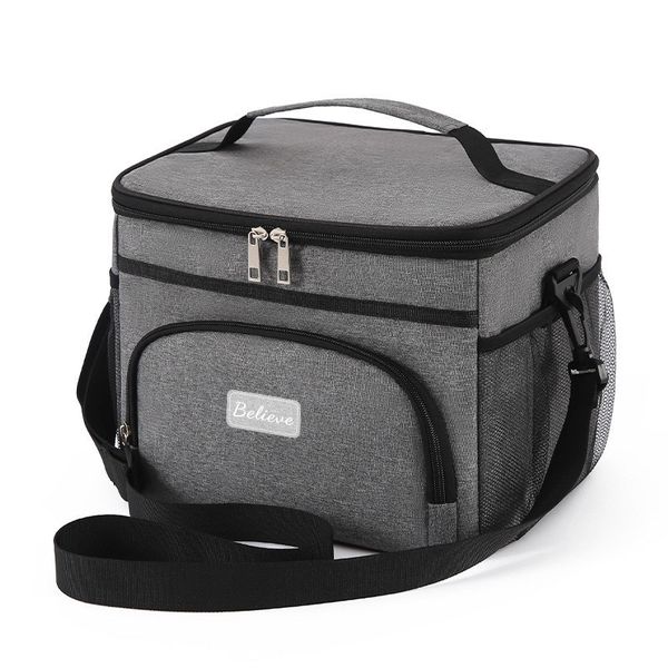 Believe - 15L Insulated Lunch Box and Cooler Bag - Grey