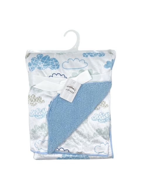 Mothers Choice Micromink Furlined Baby Blanket – Clouds