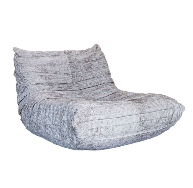 Grey Cotton Bean Bag Chair