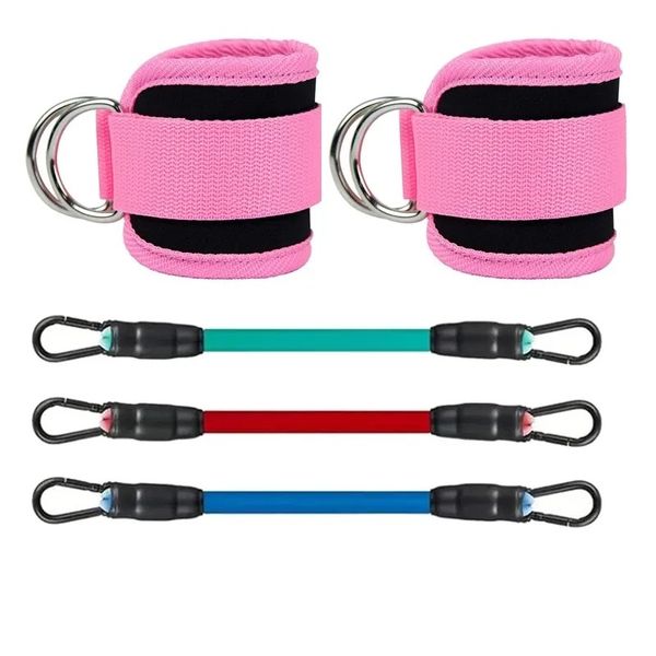 Ankle Straps Resistance Bands Set Fitness Workout Exercise Equipment Ankle