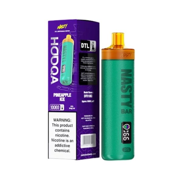 Nasty Hooqa MMF DTL 10000 Puffs Disposable Vape - Pineapple Ice