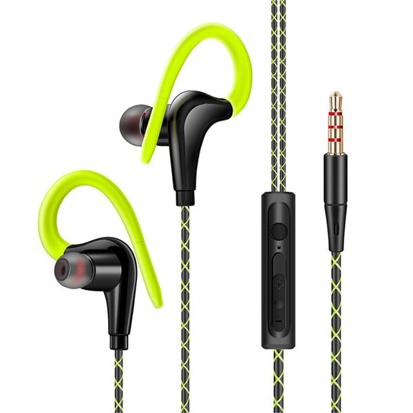 3.5mm Sport Earphones: Super Stereo, Sweatproof, Running Headsets with Mic &amp; Ear Hook