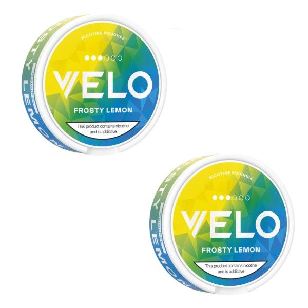 Velo Slim Nicotine Pouches - Frosty Lemon 10mg - 2 Pack (40 Pouches)