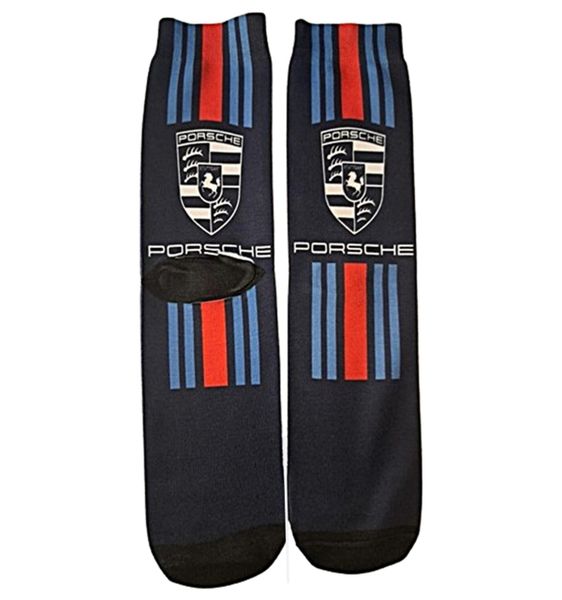 Retro Style Novelty Socks - Martini Porsche Motor Racing - Blue
