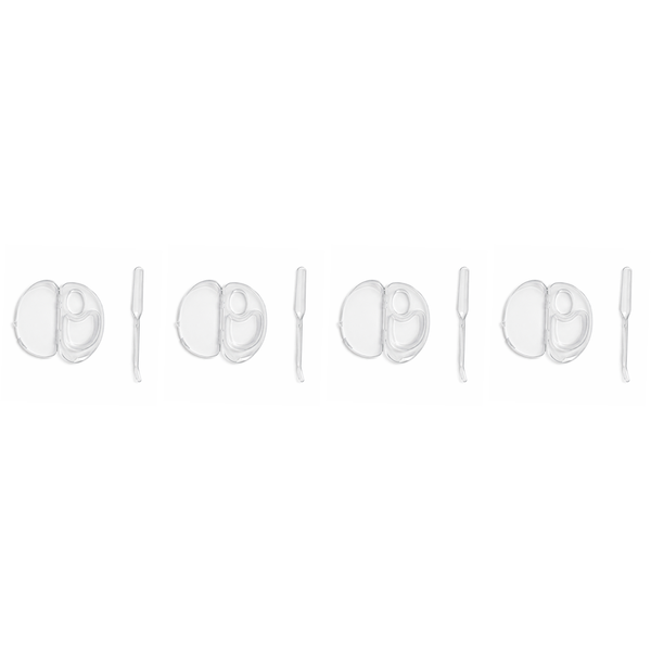 4 Pack - Makeup Mixing Palette &amp; Spatula Set - Transparent