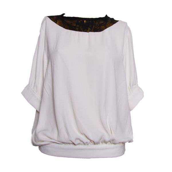 Lace neck blouse