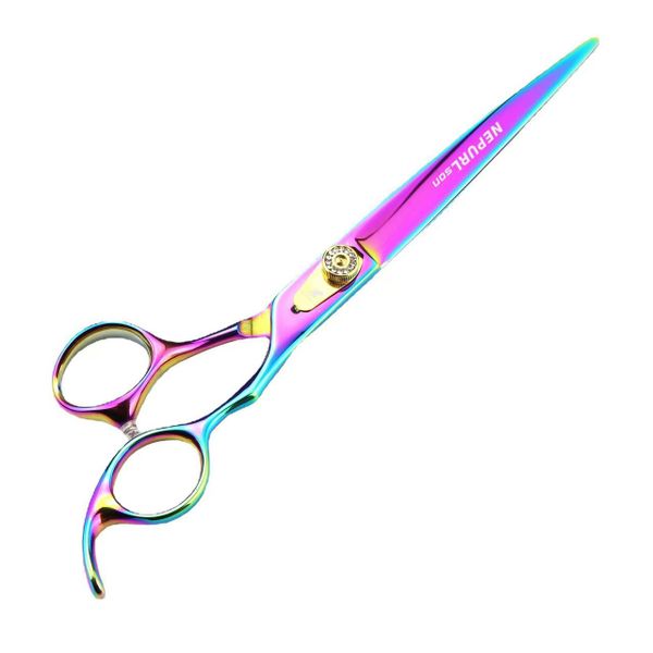 Rainbow Pet Grooming Straight Clipper for Pet Hair Trimmer 8 Inch