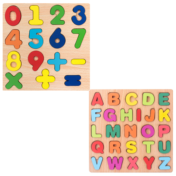 Mini Alphabet and Number Puzzles for Kids-Educational Puzzle Toy