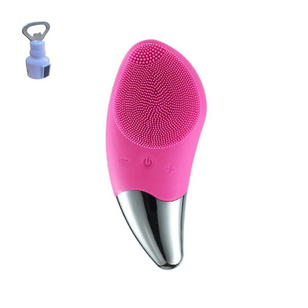 Electric, Waterproof Silicone Face Cleaning Brush With A Bottle Opener