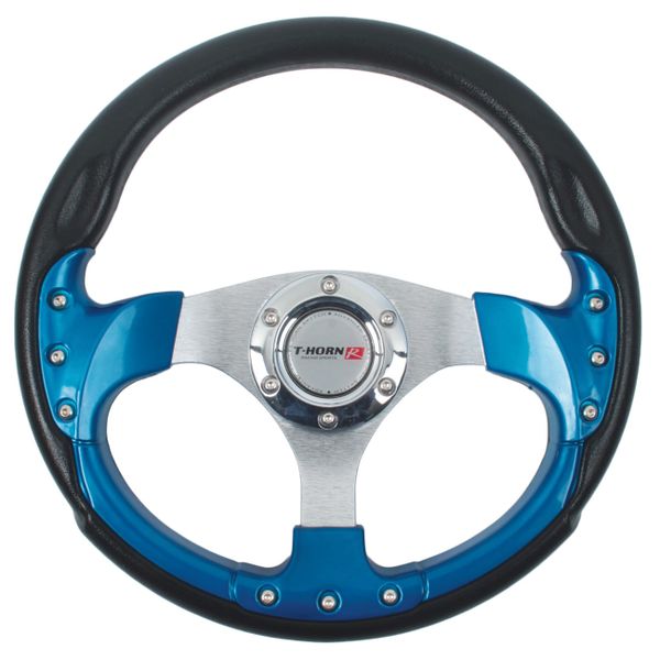T-Horn R Polyurethane Steering Wheel - 300mm Diameter (Blue)