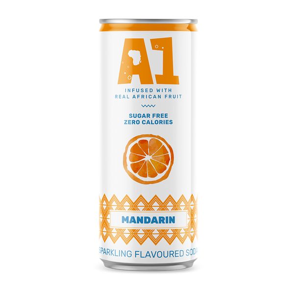 A1 Sparkling Mandarin Fruit Water - 24 x 330ml slim cans
