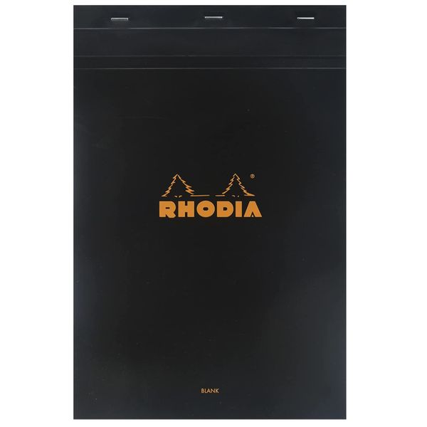 Rhodia Head Stapled No.19 A4+ Blank Pad , pack of 5