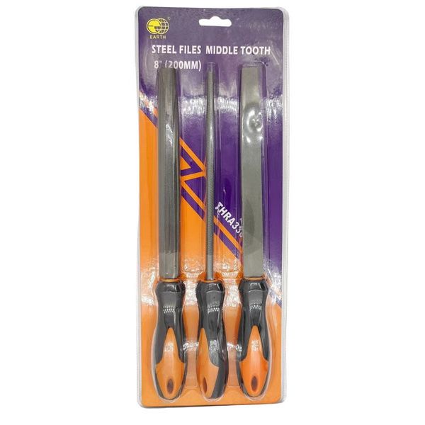 3 Pieces 200mm Steel Files