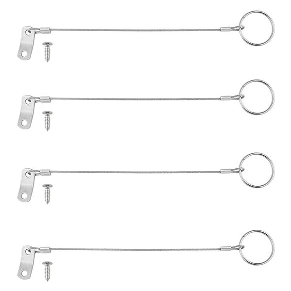 Camping Multifunctional Stainless Steel Tether Lanyard Set of 4 (15cm)