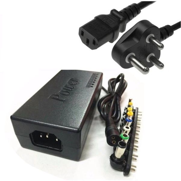 Multifunctional Notebook Charger Laptop Power Adapter - Black