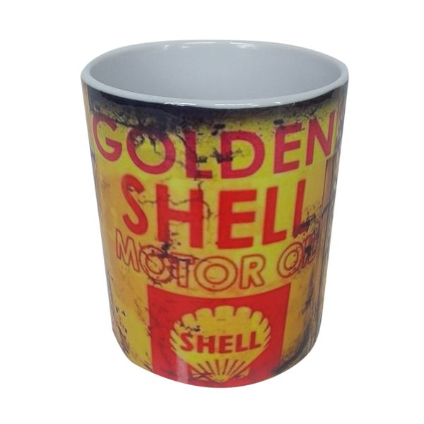Vintage `Oil Can` Coffee Mug - Golden Shell Motor Oil Mug