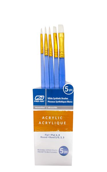 PRO-ART Acrylic Brush Set 5 Pc