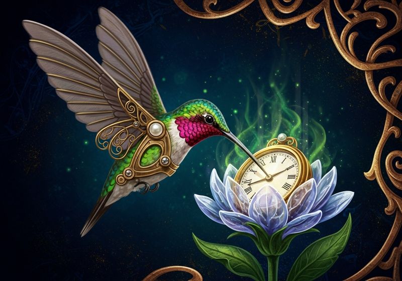 Canvas Modern Wallart Home Deco Art On Wall - Whimsical_Bloom_Hummingbird