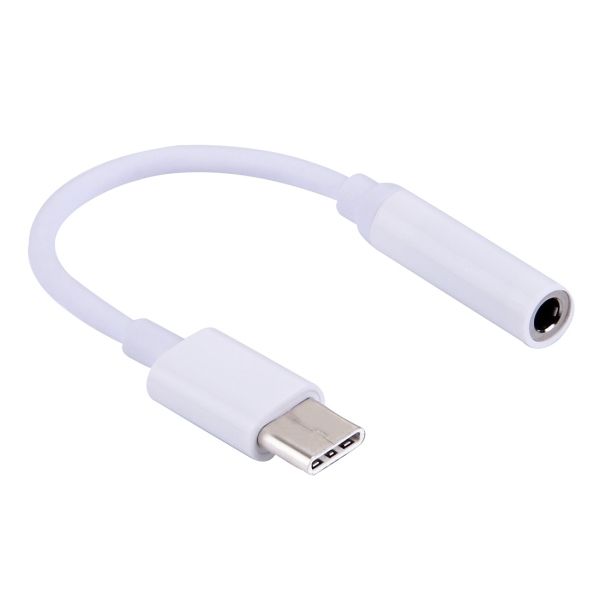 USB Type-C to Aux 3.5mm Audio Connector Adapter - White