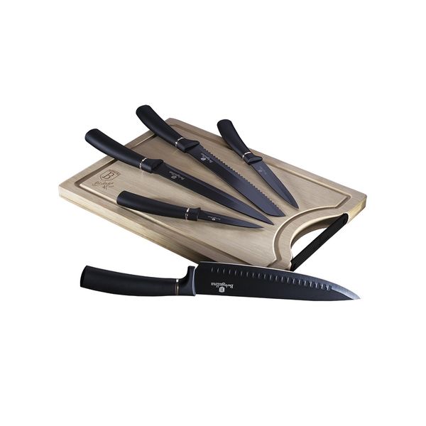 Berlinger Haus 6 Piece Knife Set with Bamboo Cutting Board