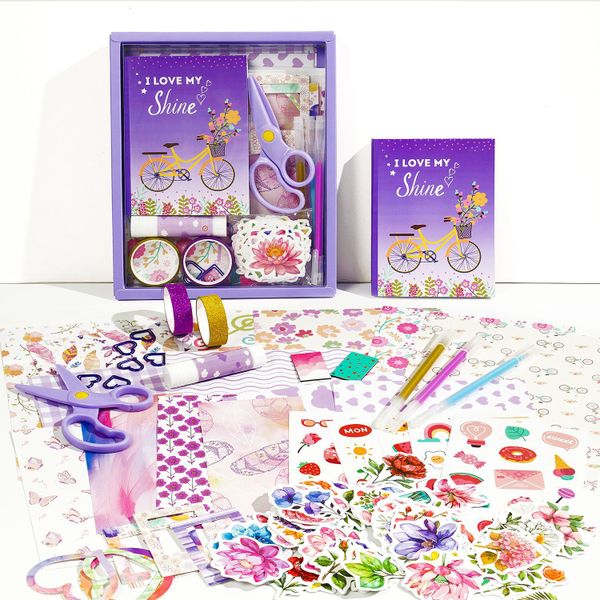 180pcs Floral Scrapbook Paper Journaling Stickers Assorted Set, Craft Gift