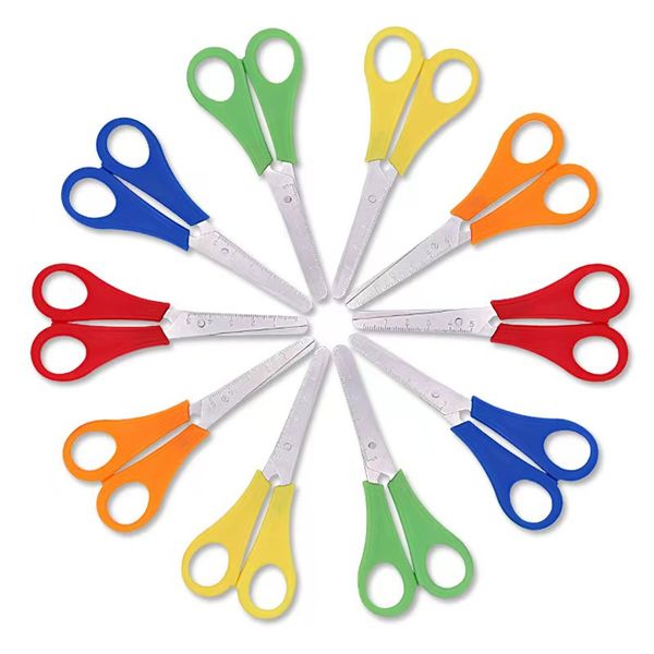 10 Pieces Kids Safety Scissors, Rounded Tips, 13CM, ABS