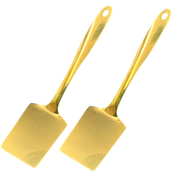 Quality Gold Stainless Steel Lifter Solid 2 Piece 26cm