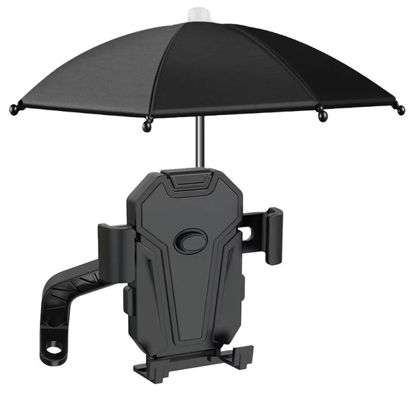 Bike Phone Mount with Sun Shade Umbrella, Waterproof Anti-Slip Bicycle