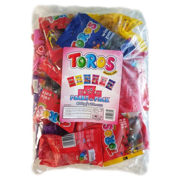 Toros - Packs in Pack Assorted Gummies (20x Lunch Box Sized Packs) (800g)