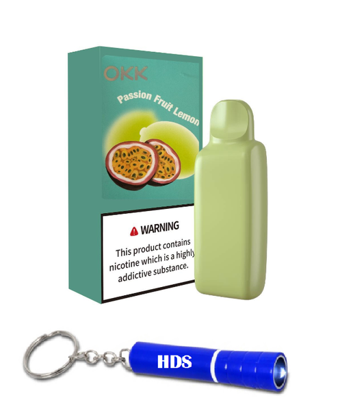OKK 5000 Puff 35mg Cartridge - Passion Fruit Lemon with HDS Torch