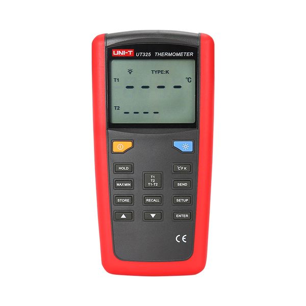 UNI-T UT325 Contact Digital Thermometer, Dual Input, High Precision Meter