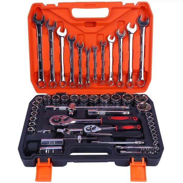 61-piece set Of Chrome Vanadium Steel Repair Tool Box,Repair Tool