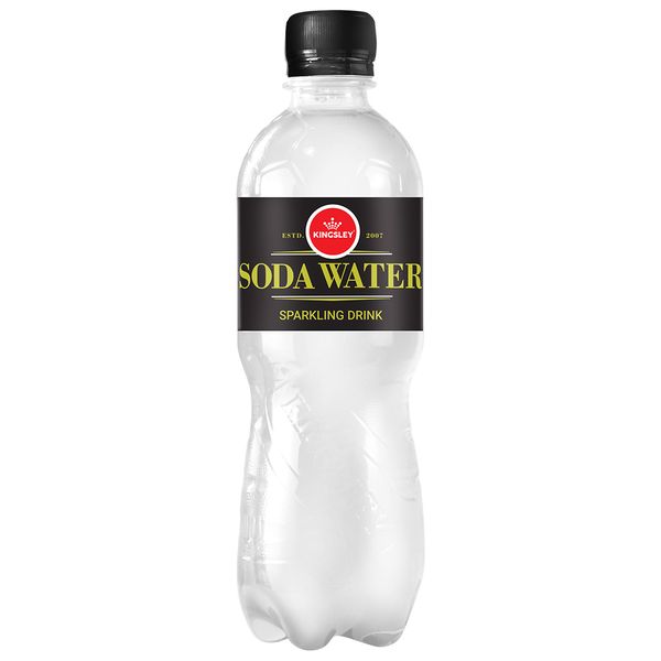 Kingsley Sparkling Soft Drink - Soda Water (24 x 500ml PET)
