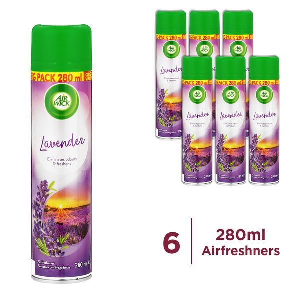 Airwick 6 x 280ml - Air Freshener - Lavender