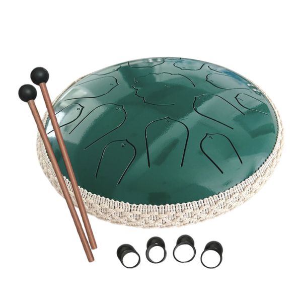 Tongue Drum 14inch 15 Tone Green
