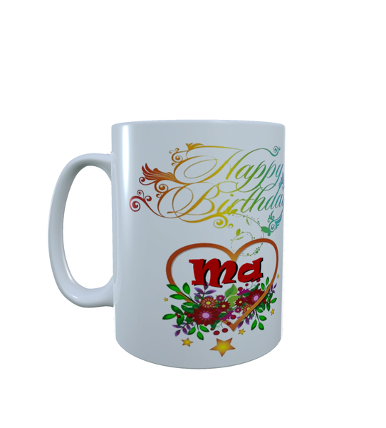 Happy Birthday Ma - Aesthetic - Coffee Mug