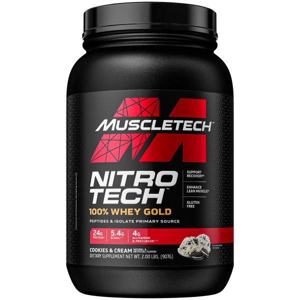 MuscleTech Nitro Tech 100% Whey Gold Cookies &amp; Cream - 1kg