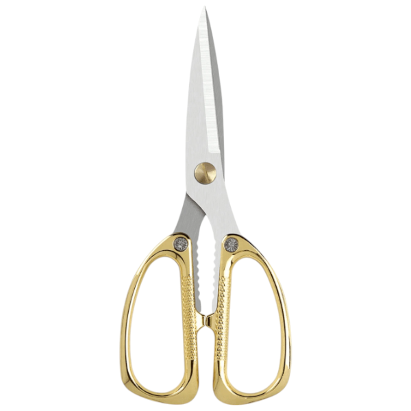 Premium Stainless Steel Heavy-Duty Kitchen Scissors - Gold-Tone