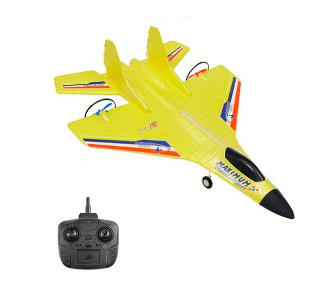 YJ-650 RC Foam Plane - Yellow, Beginner Jet, 2.4 GHz, 6-Axis Gyro