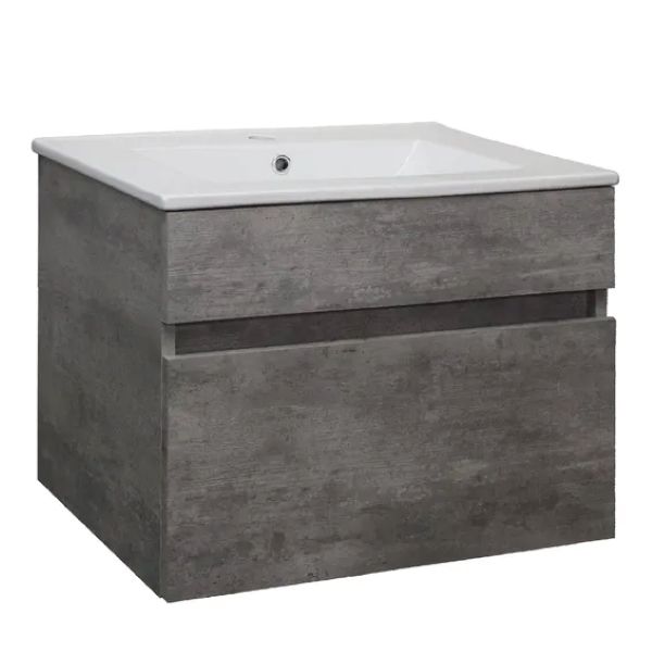 Compact Wall Hung Bathroom Cabinet Dark Grey