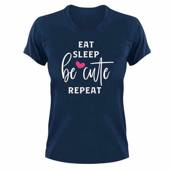 Eat Sleep T-Shirt Gift Navy for Christmas Birthday Baby