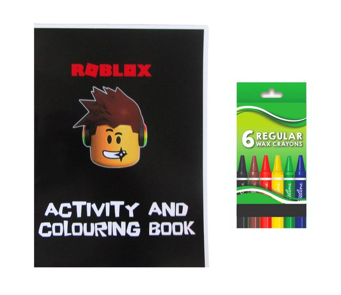Roblox Activity and Colouring Book A5 plus 6 Wax Crayons - Set of 5